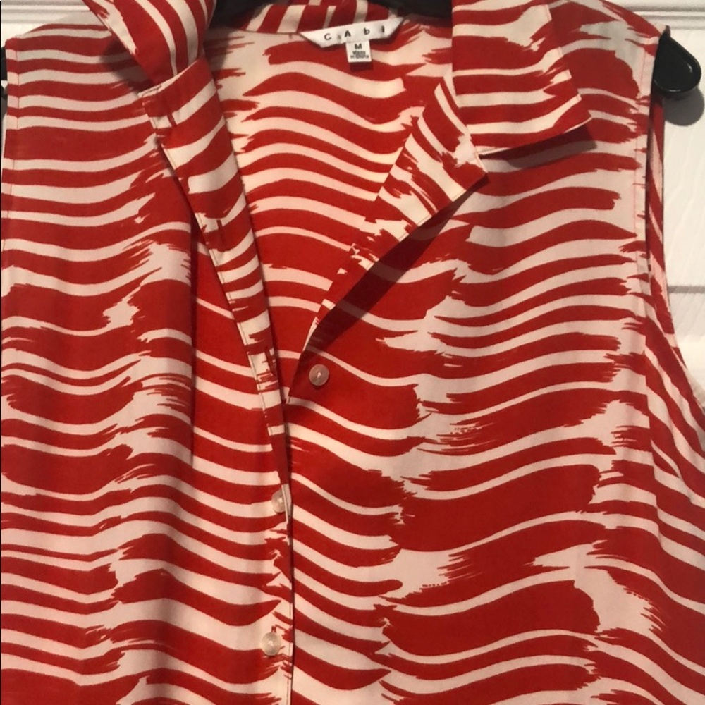 CAbi red and white striped dress - Picture 2 of 5